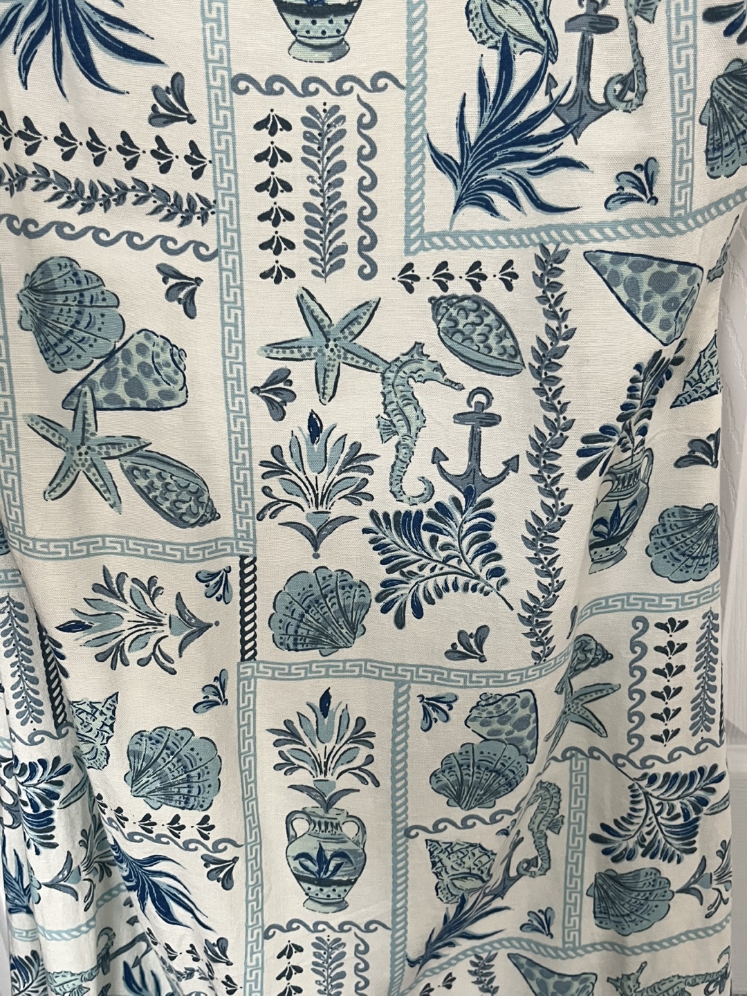 Blue and White Seashell Midi Dress - photo 2
