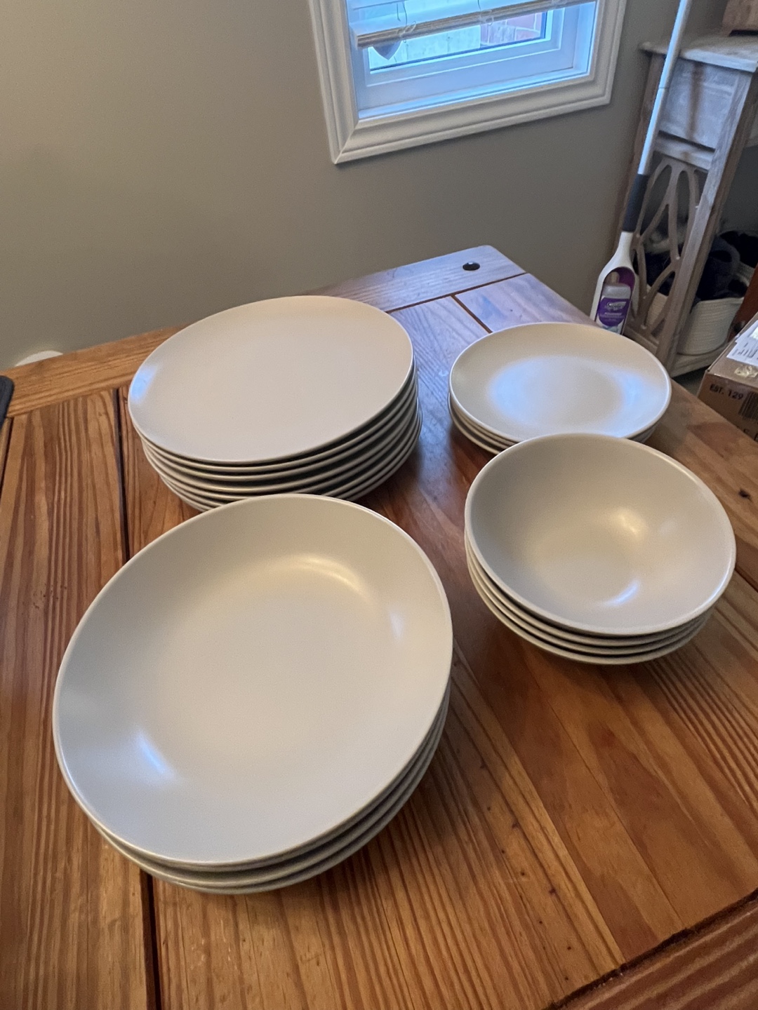 20-Piece Stoneware Dinnerware Set - Light Grey - photo 5