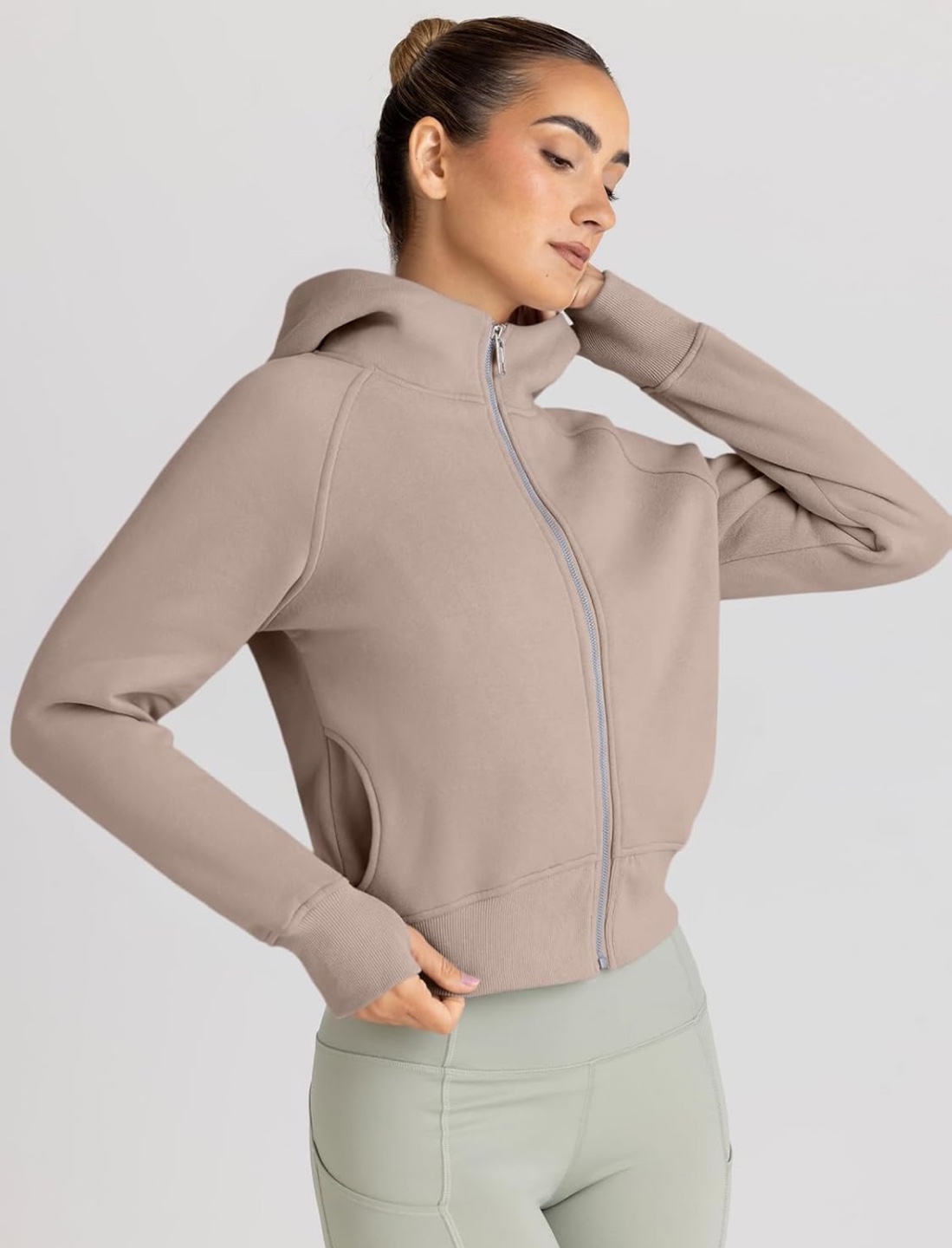 NEW! Y2K Zip-Up Crooped Fleece Hoodie - photo 3