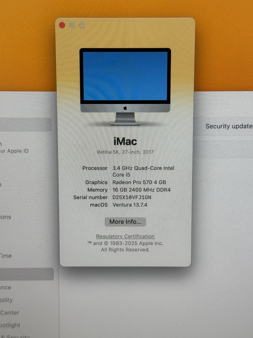 2017 iMac 27-inch, 3.4 GHz Quad-Core Intel Core i5 - photo 2