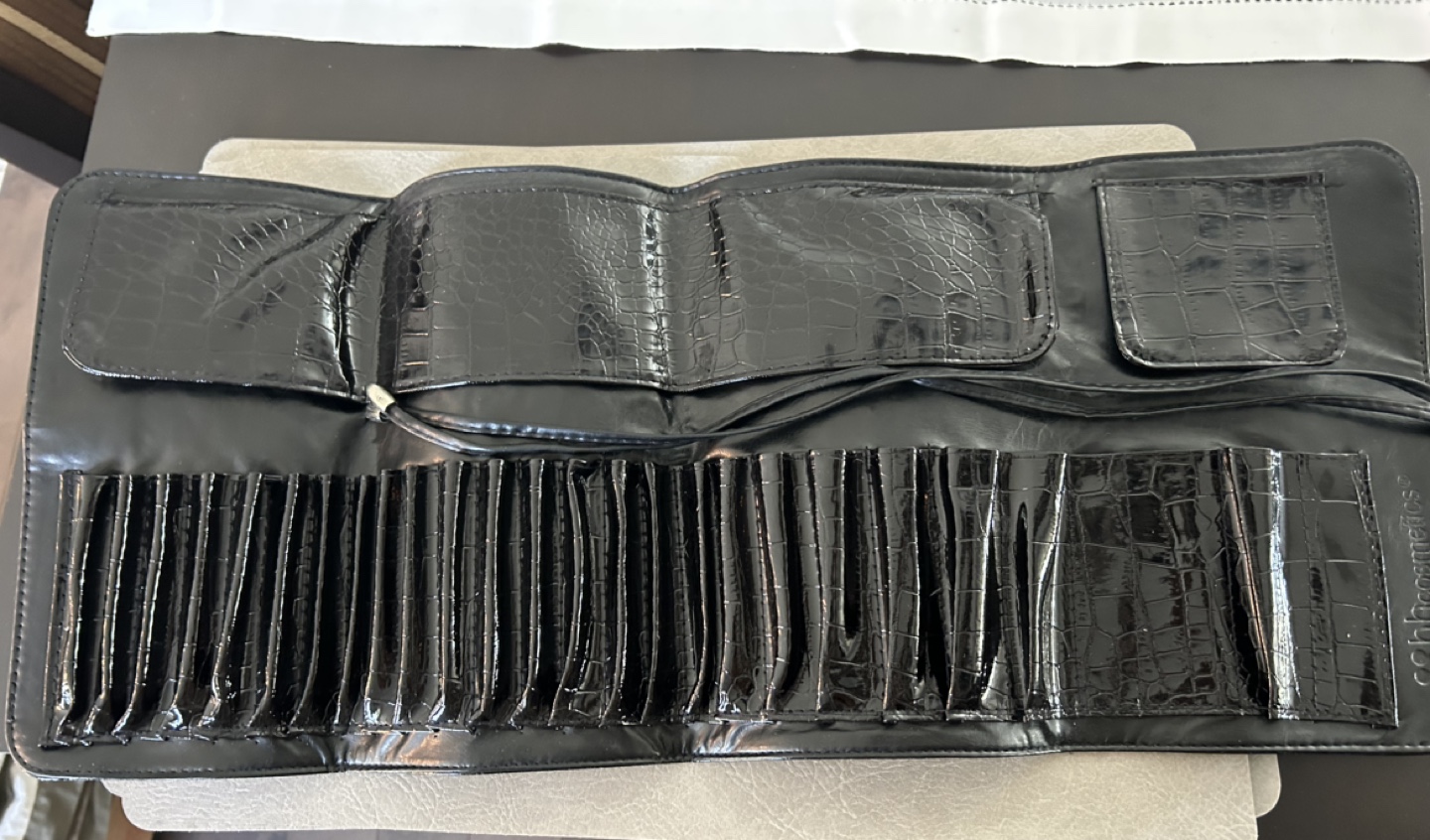 Black Makeup Brush Roll