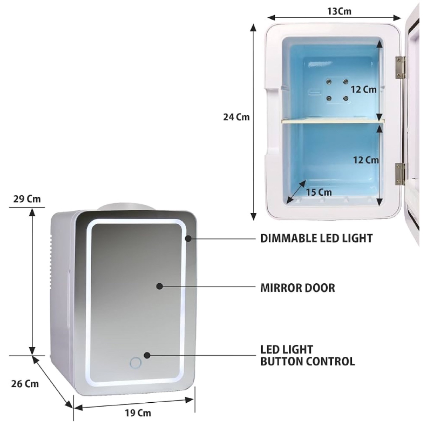 Koolatron Cosmetics Fridge with adjustable light - photo 2