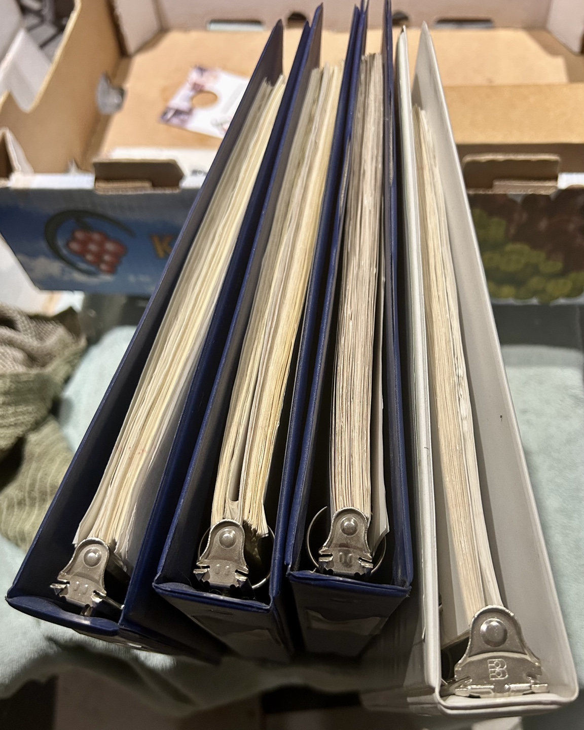 Three Blue, Two Red and One White 3-Ring Binders - photo 2