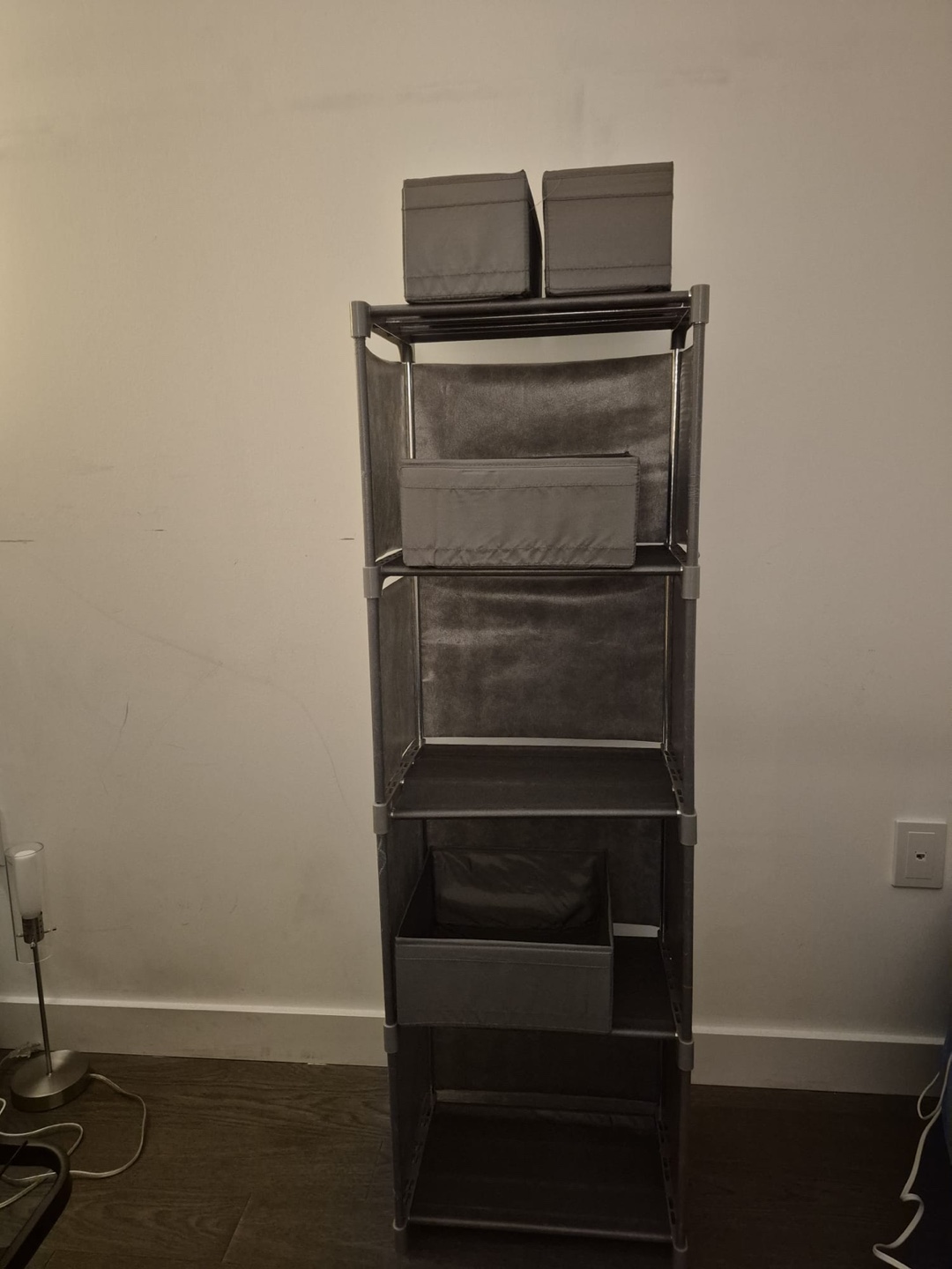 Grey Fabric Storage Organizer with Drawers - photo 2