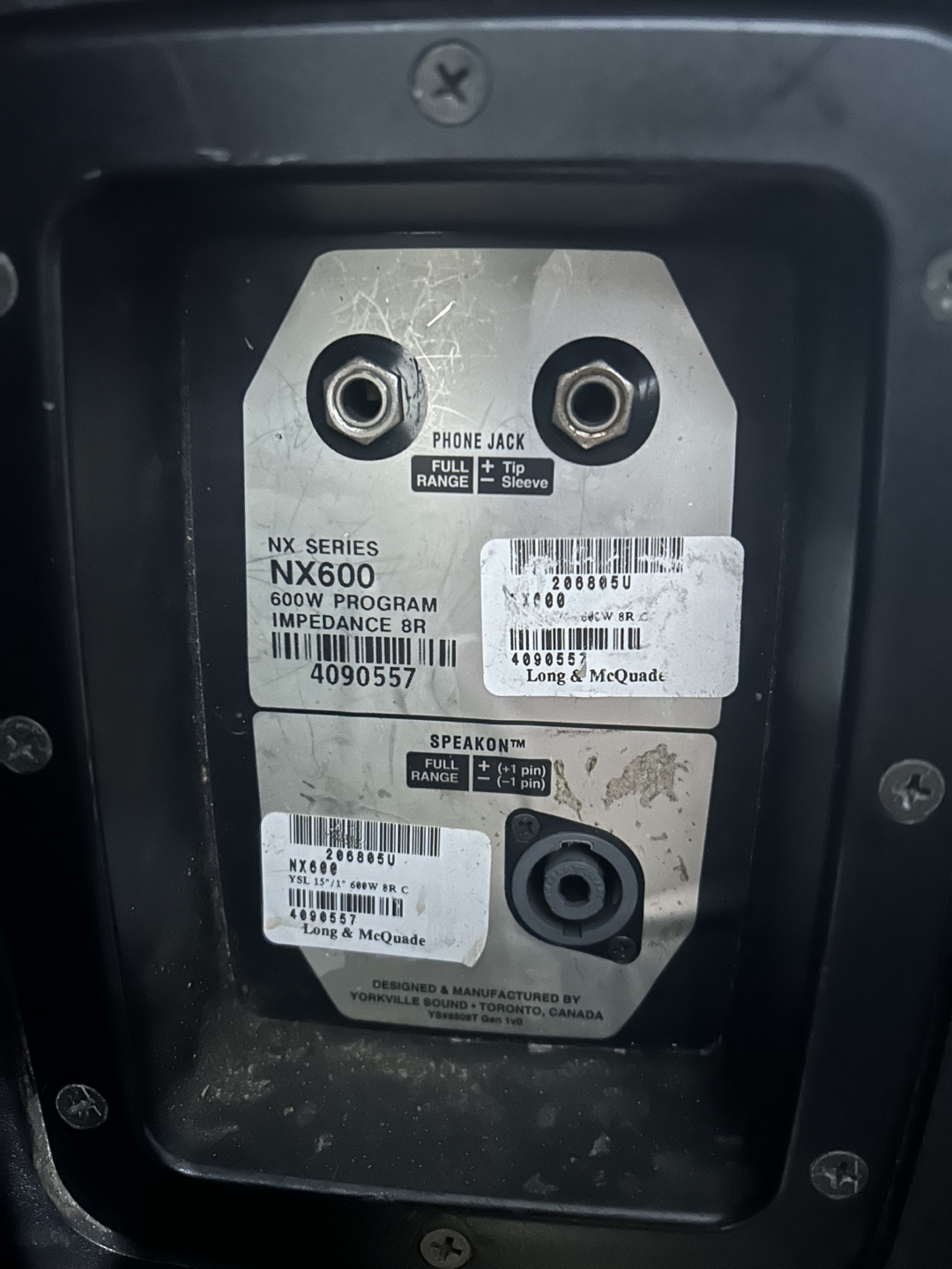 Yorkville NX600 Passive Speakers + JBL MPA600 Amplifier + Cables - photo 3