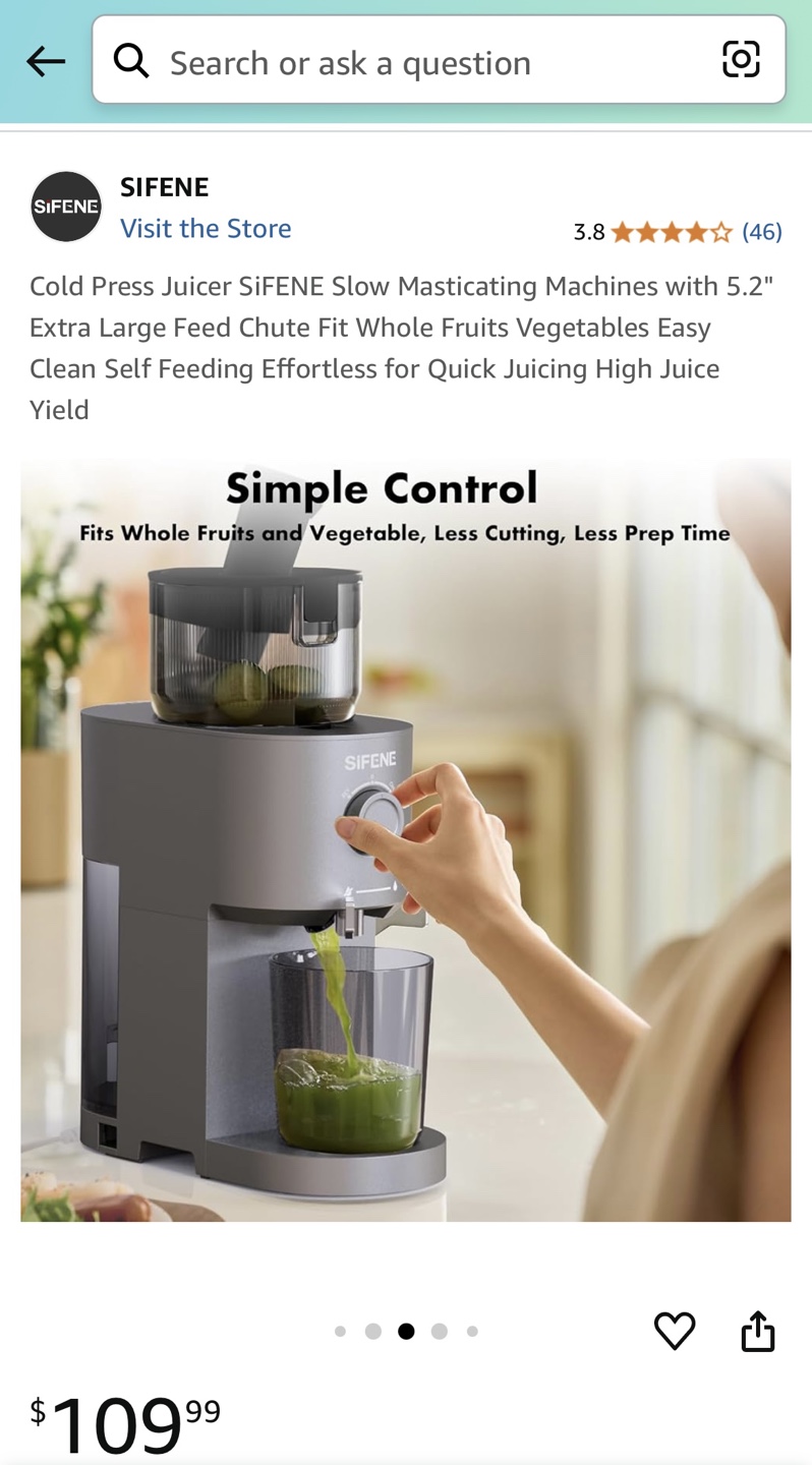 Brand New Cold Press Juicer with 5.2" Extra Large Feed Chute - photo 5