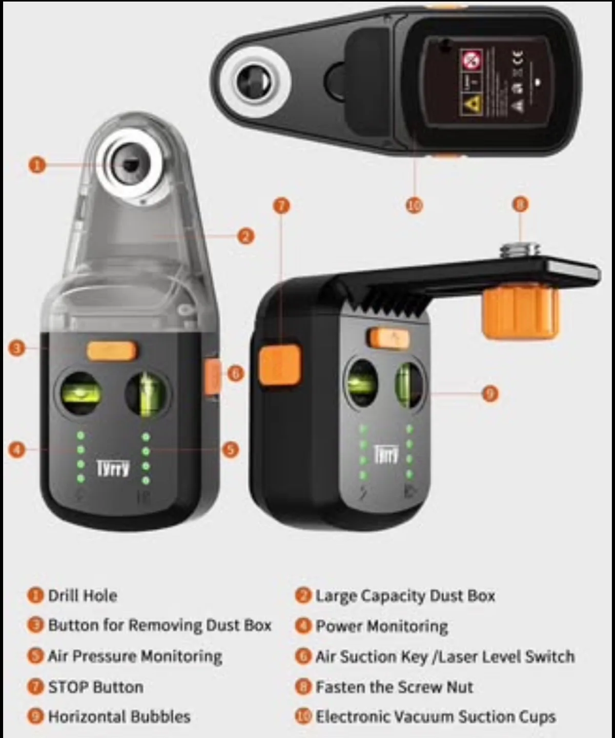 Tyrrry Laser Level Wall Mount image indicator(8)