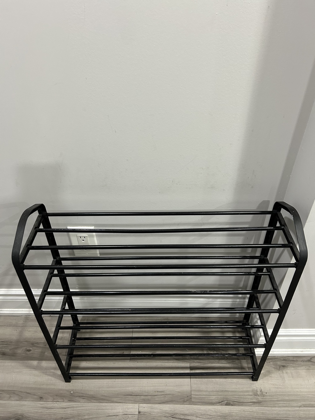 Black Metal Shoe Rack