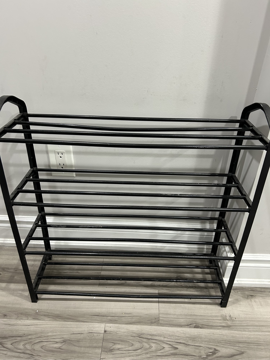 Black Metal Shoe Rack - photo 2