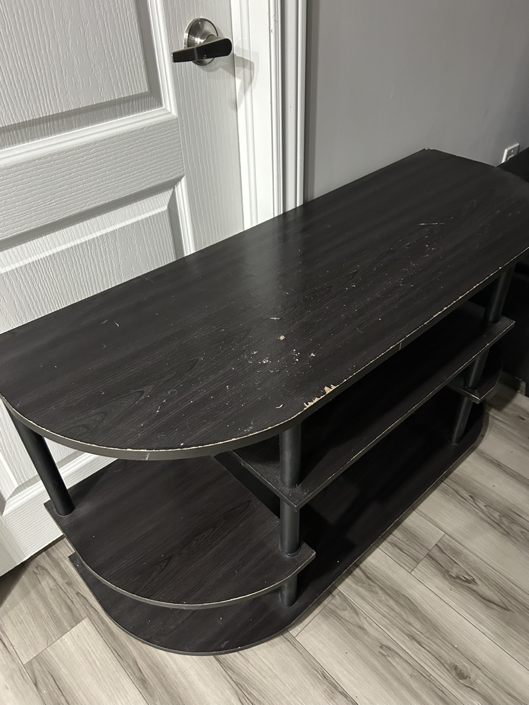 Dark Brown Wooden TV Stand - photo 2