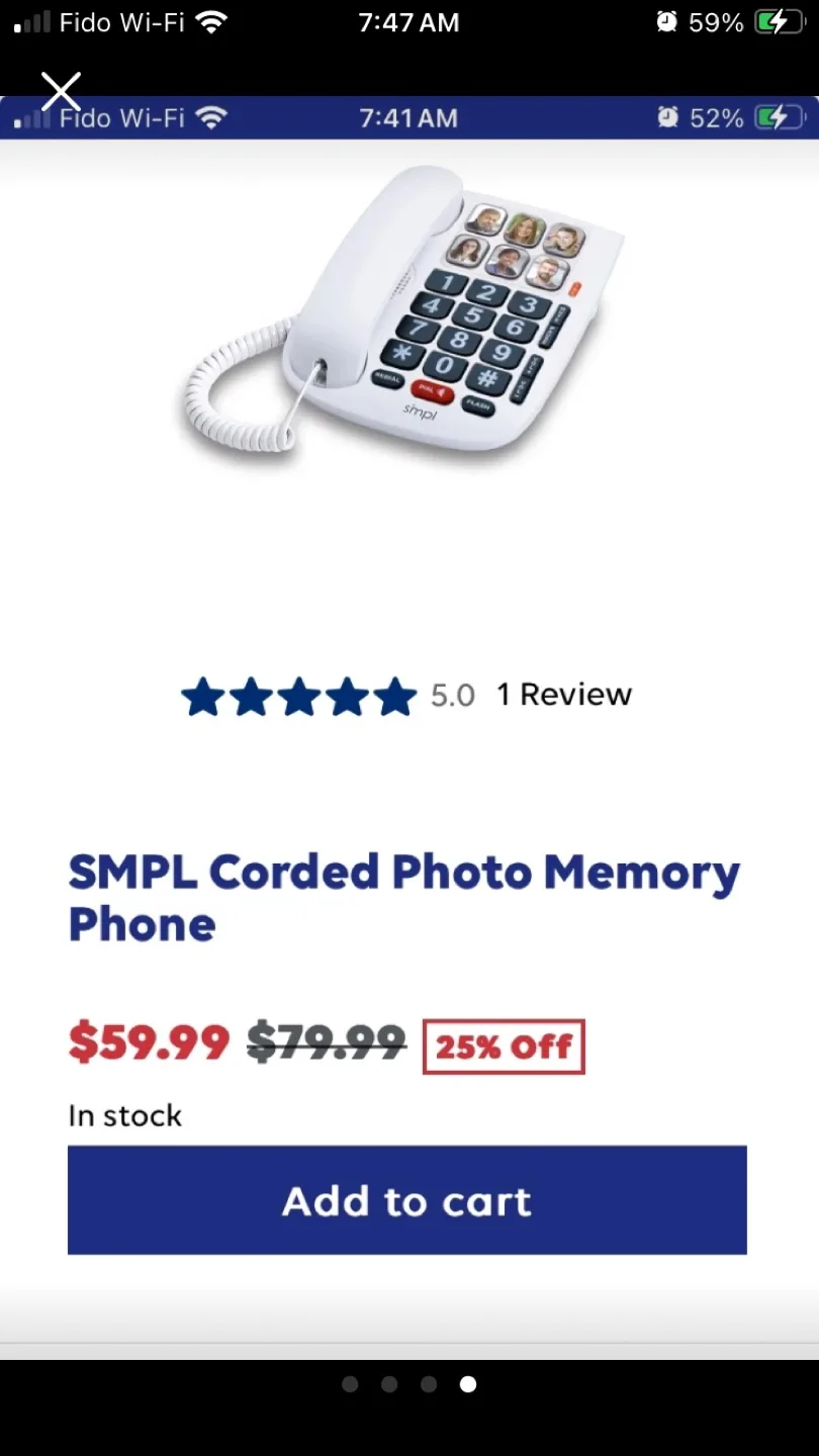 Clarity P300 Corded Photo Memory Phone image indicator(4)