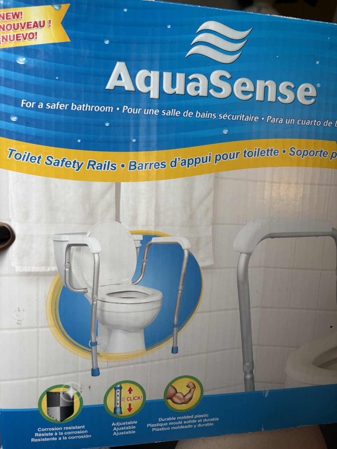 Aquasense Adjustable Toilet Safety Rails