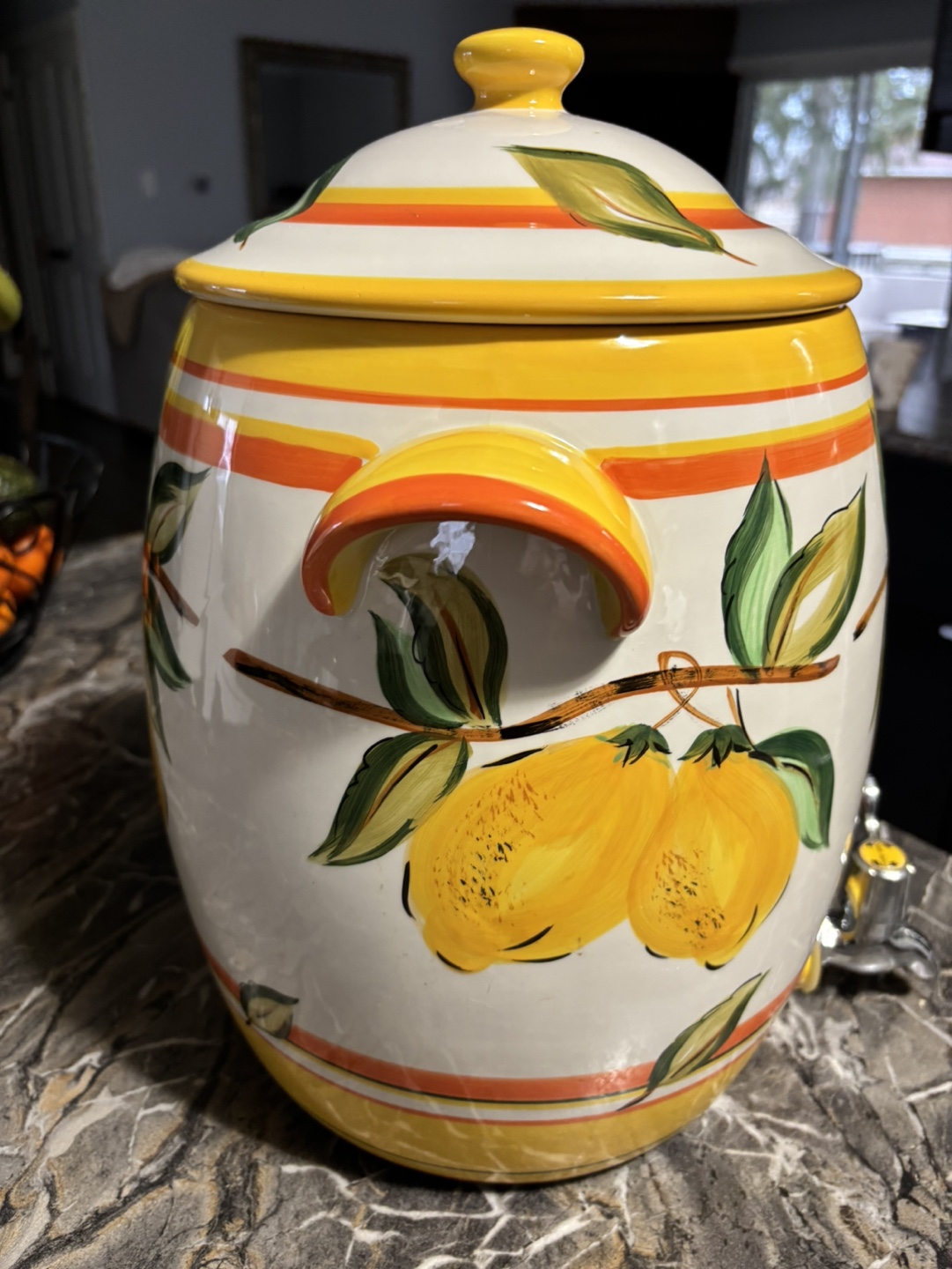 Hand-painted Ceramic Beverage Dispenser - photo 4