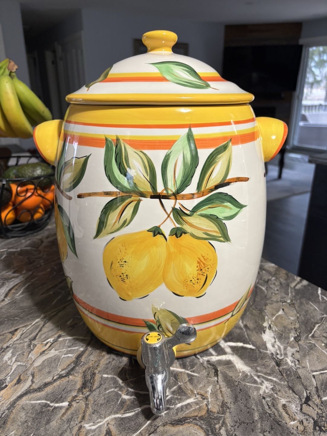 Hand-painted Ceramic Beverage Dispenser