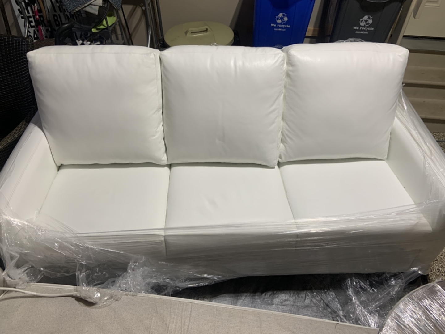 White Leather Sofa