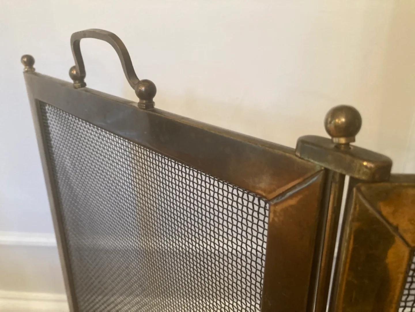 Vintage Brass Fireplace Screen image indicator(2)