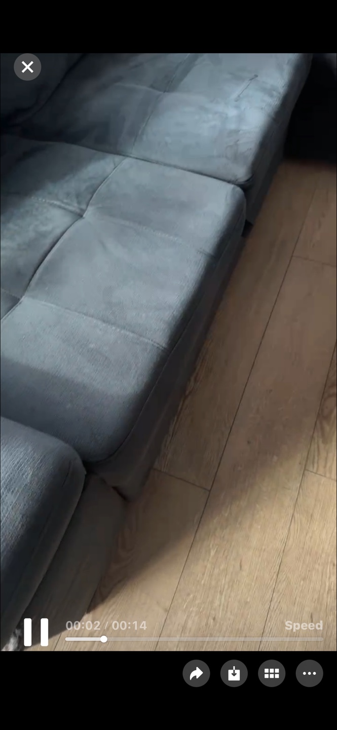 Grey Sectional Sofa with Minor Damage - photo 2