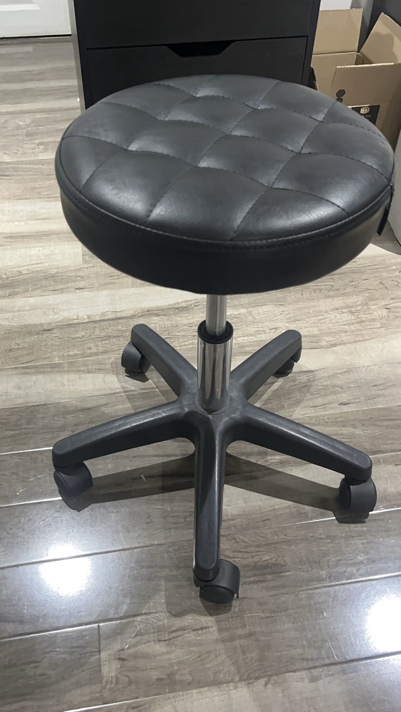 Black Rolling beauty lash Stool