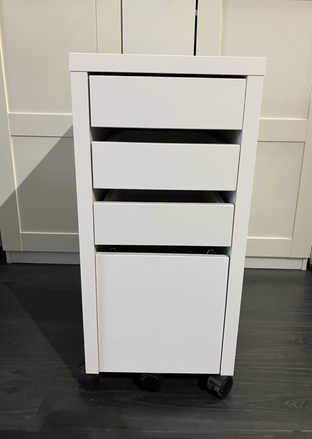 White Mobile Filing Cabinet