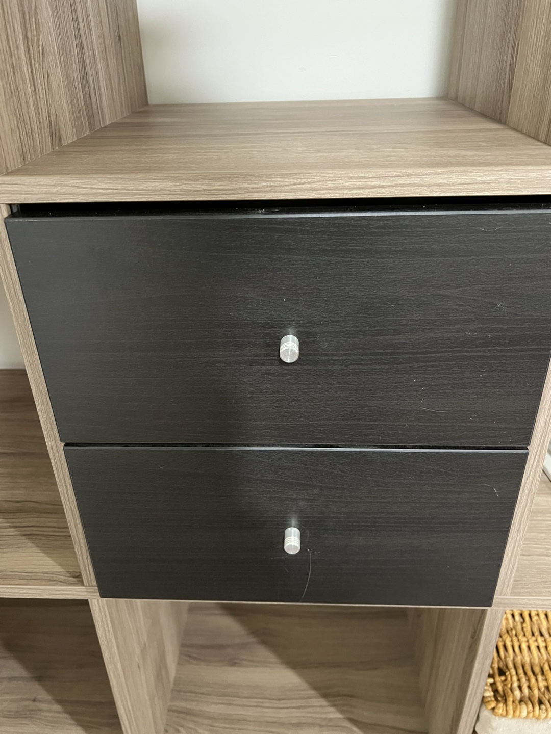 IKEA 4x4 KALLAX shelf grey walnut - photo 5