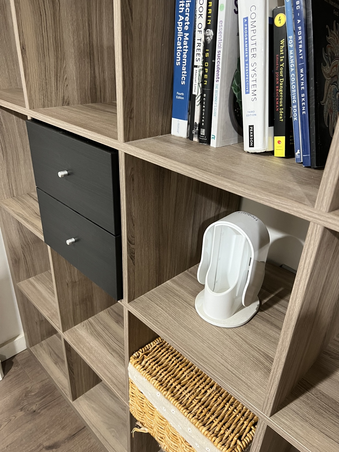 IKEA 4x4 KALLAX shelf grey walnut - photo 3