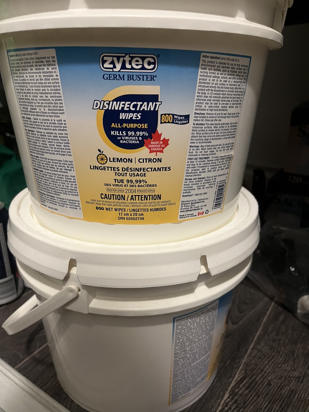 Zytec Germ Buster Disinfectant Wipes (800 count)