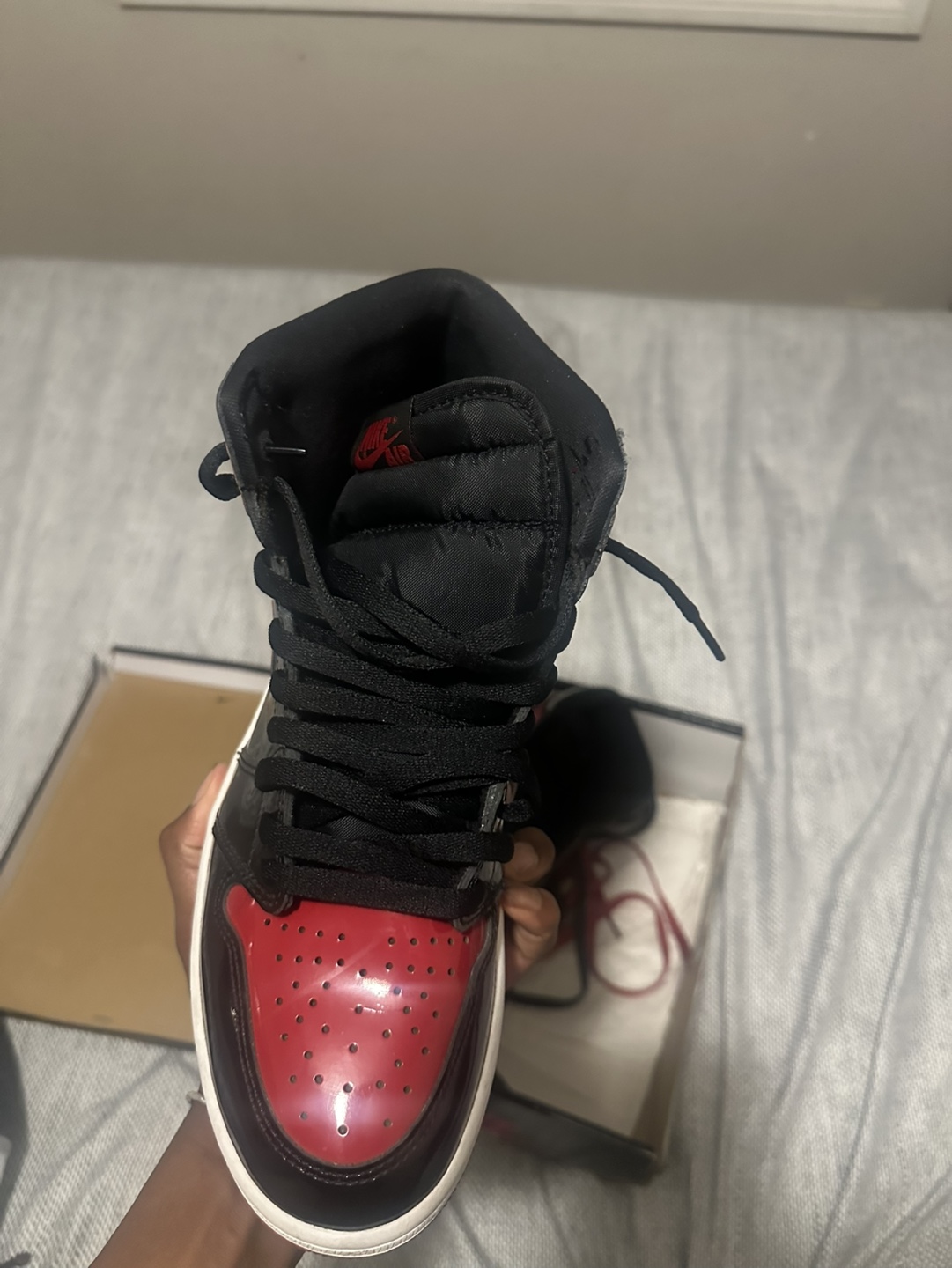 Air Jordan 1 Retro High OG Patent Bred - photo 3