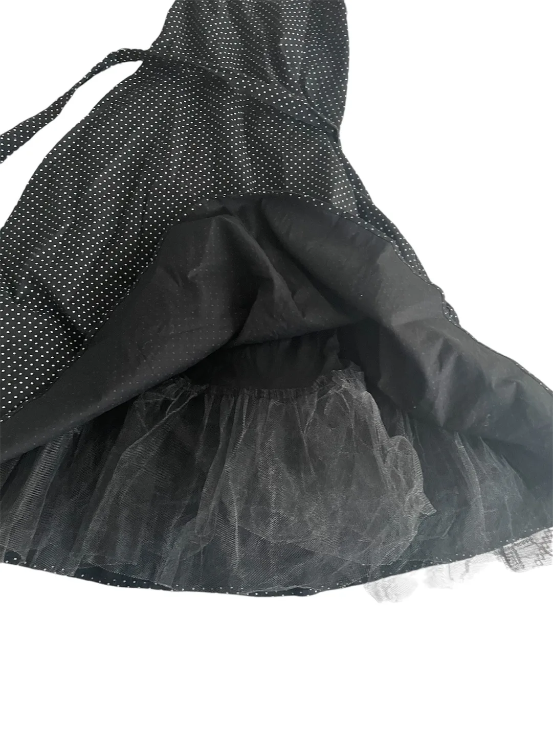 M Collection Black and White Polka Dot Dress image indicator(4)