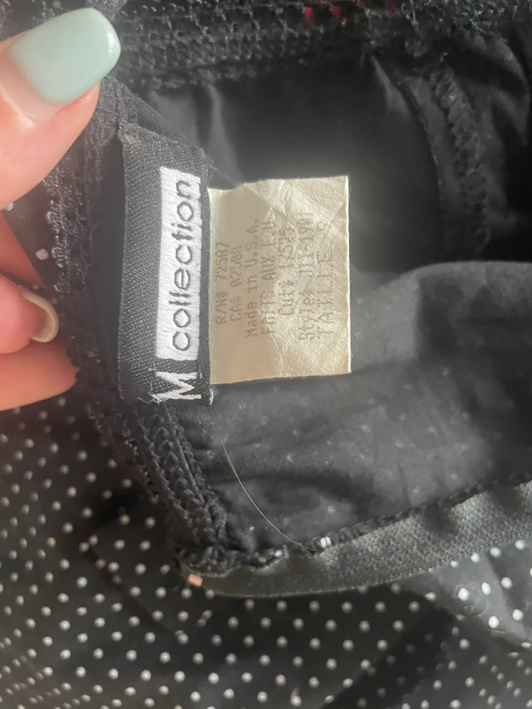 M Collection Black and White Polka Dot Dress image indicator(5)