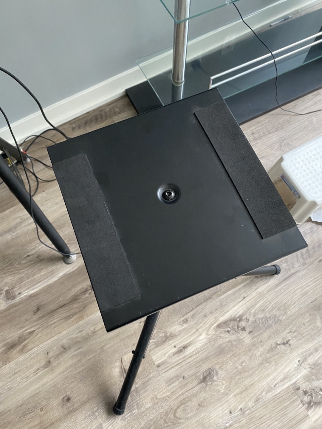 Two studio speaker monitor stands