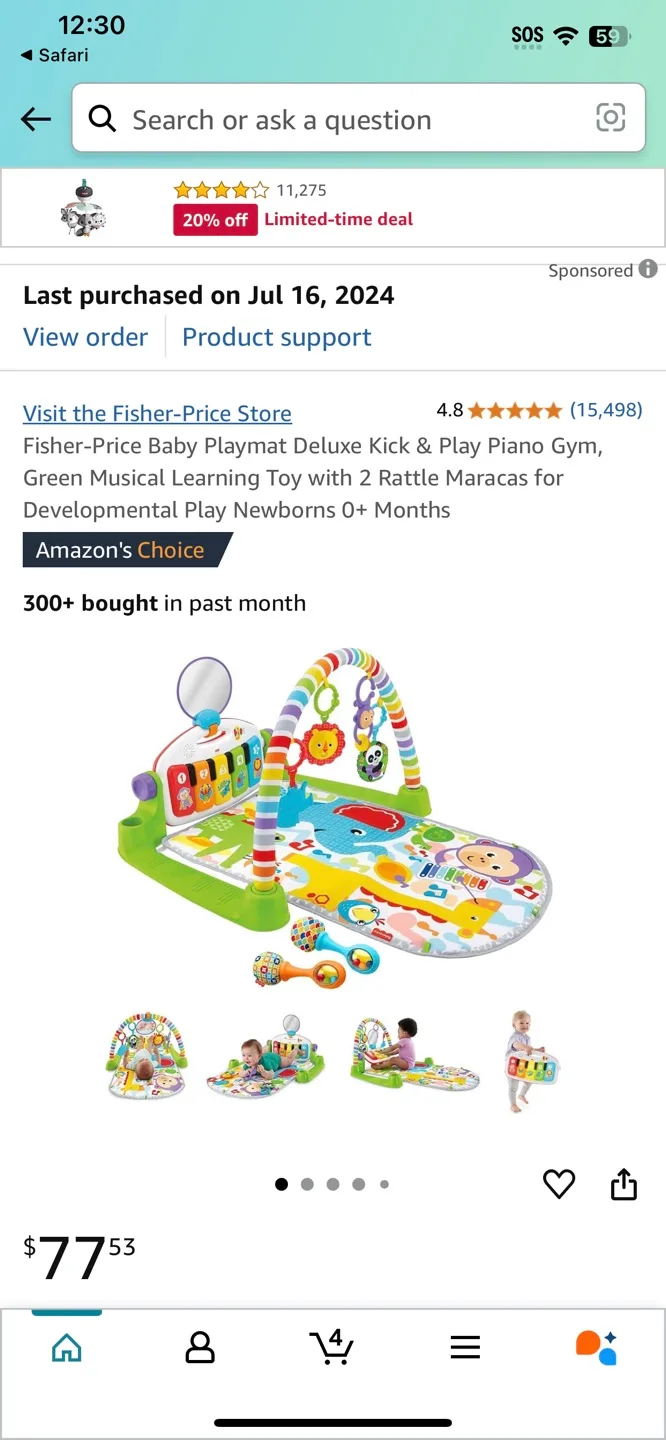 Fisher-Price Deluxe Kick & Play Piano Gym image indicator(5)