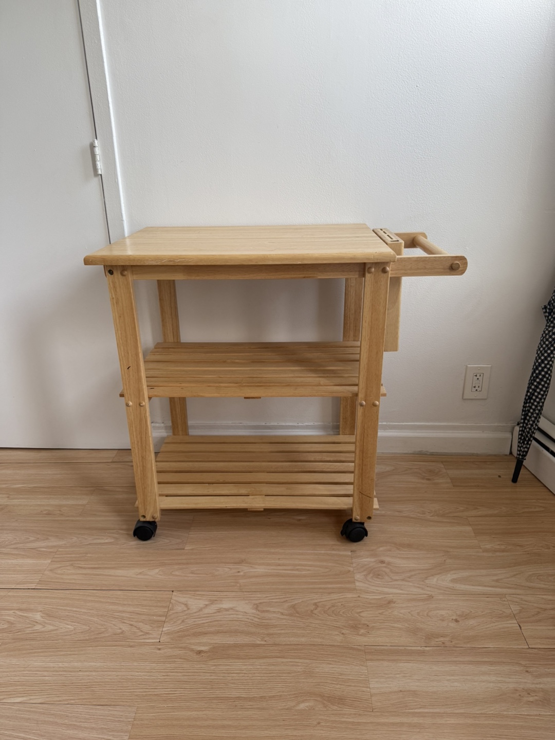 Wooden Kitchen Cart with Knife Block - photo 3