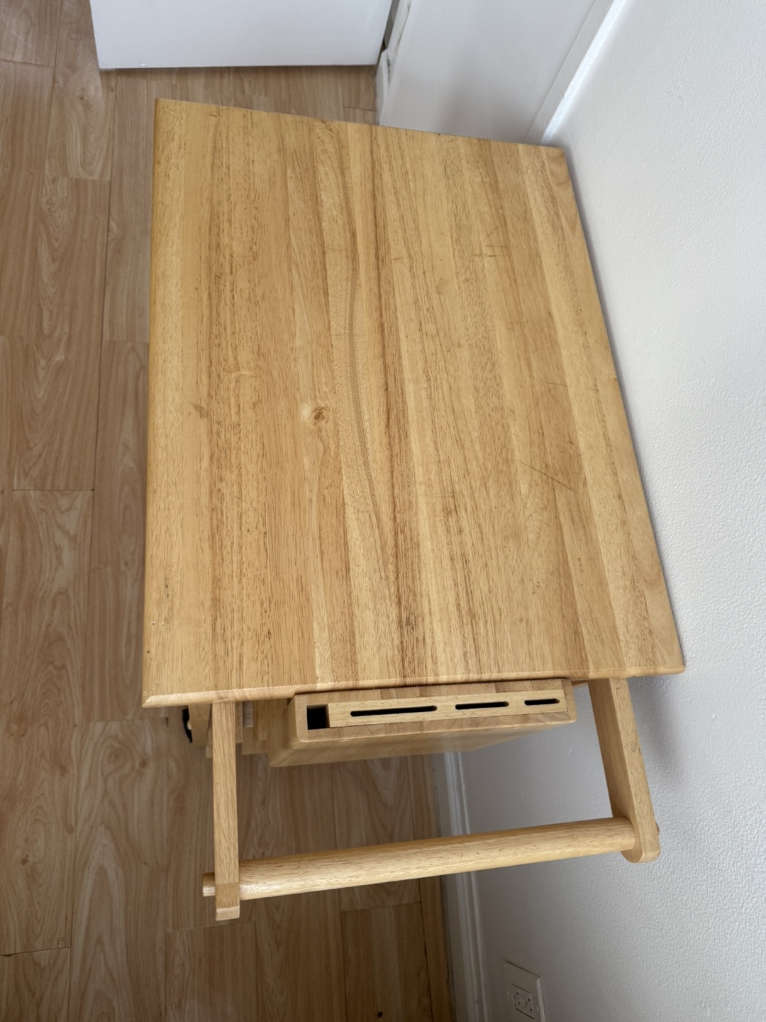 Wooden Kitchen Cart with Knife Block - photo 4