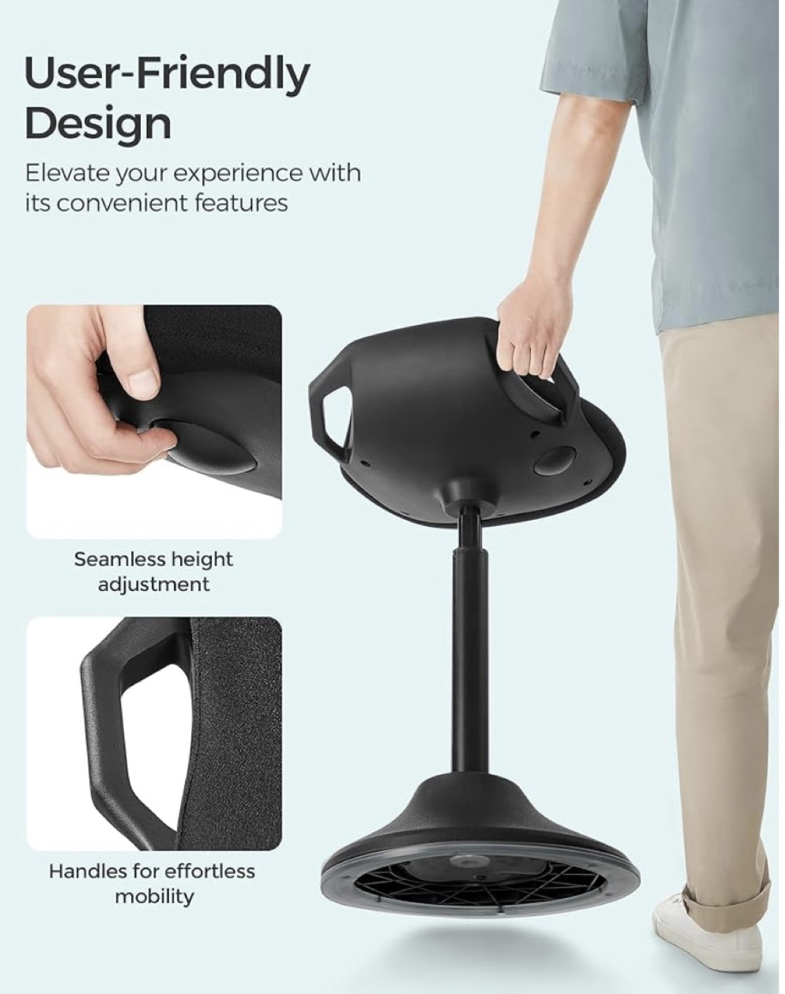 Adjustable Height Ergonomic Kneeling Stool - photo 4