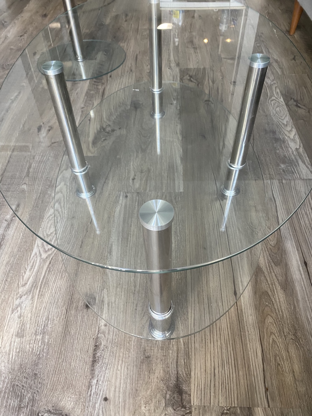 Glass and chrome Coffee Table Set - photo 2