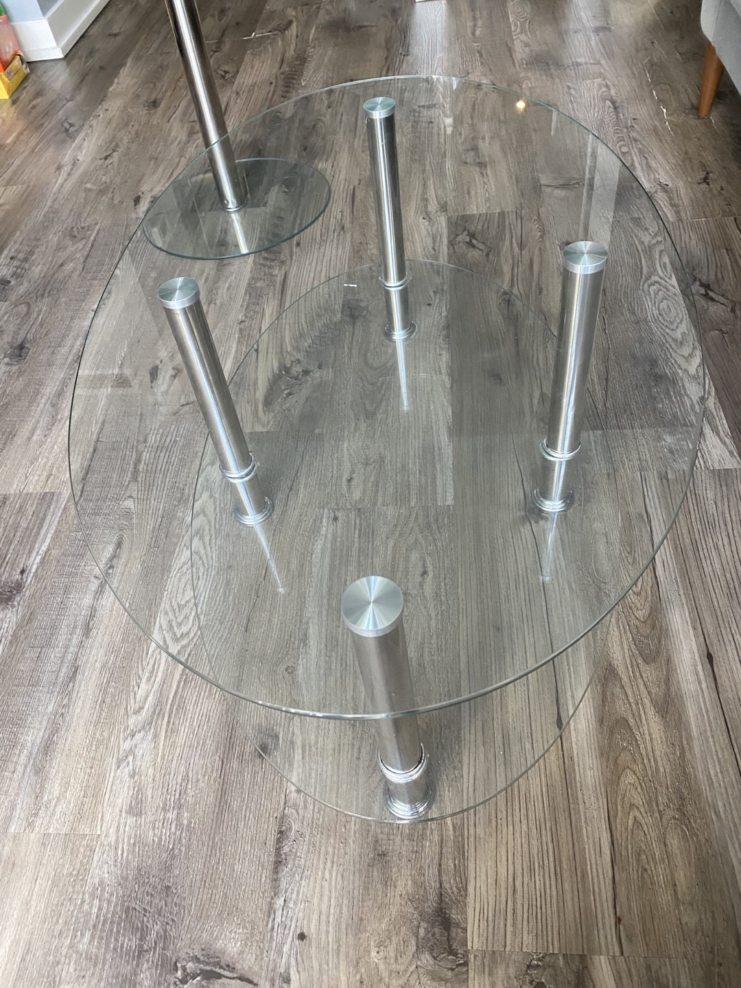 Glass and chrome Coffee Table Set
