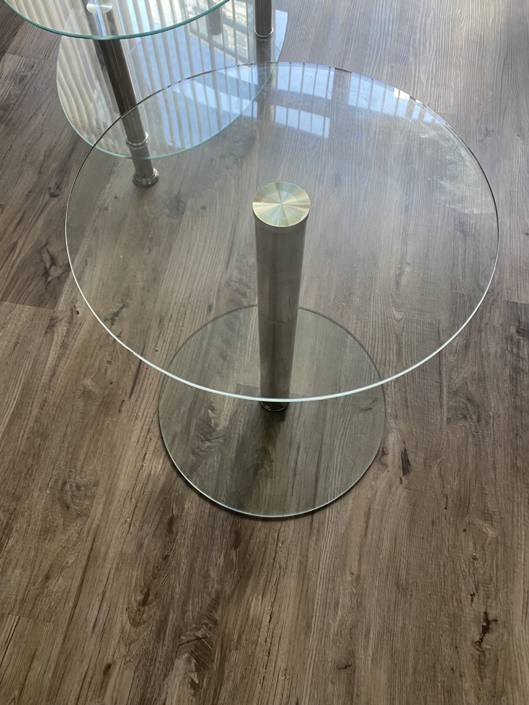 Glass and chrome Coffee Table Set - photo 4
