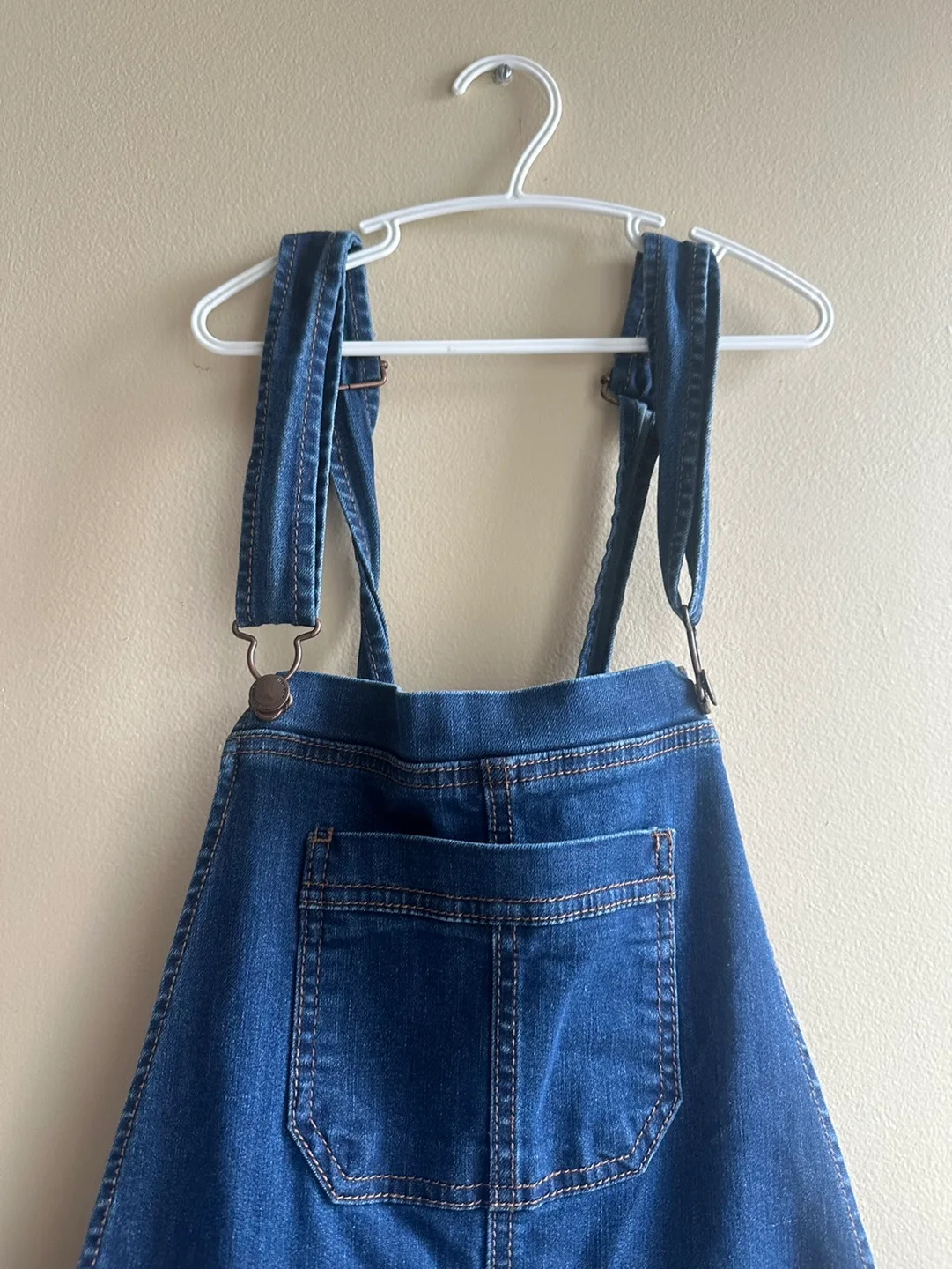 Wax Jean Distressed Denim Overalls - Size L/G thumbnail