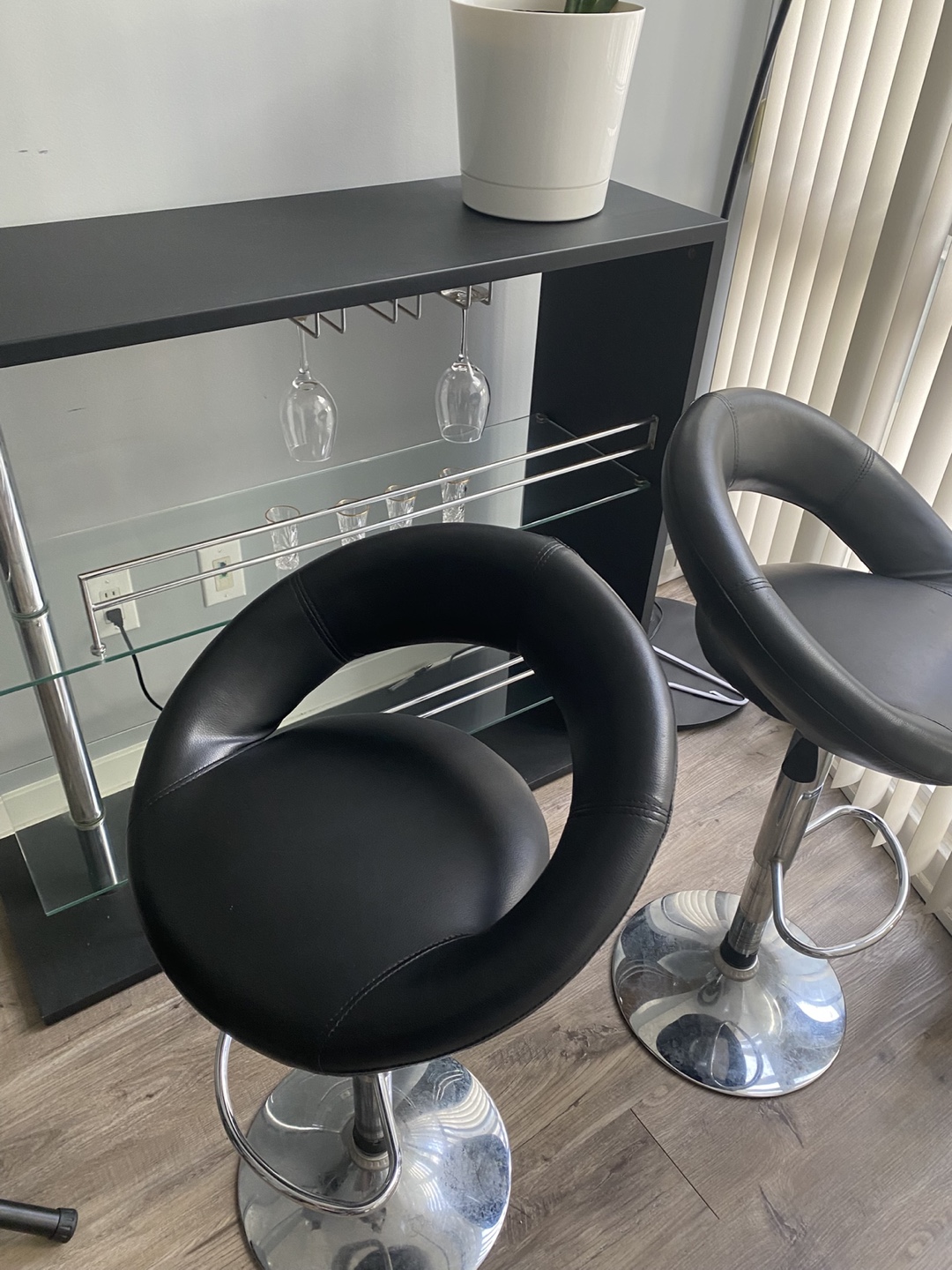 Modern Home Bar with Two Stools - photo 3