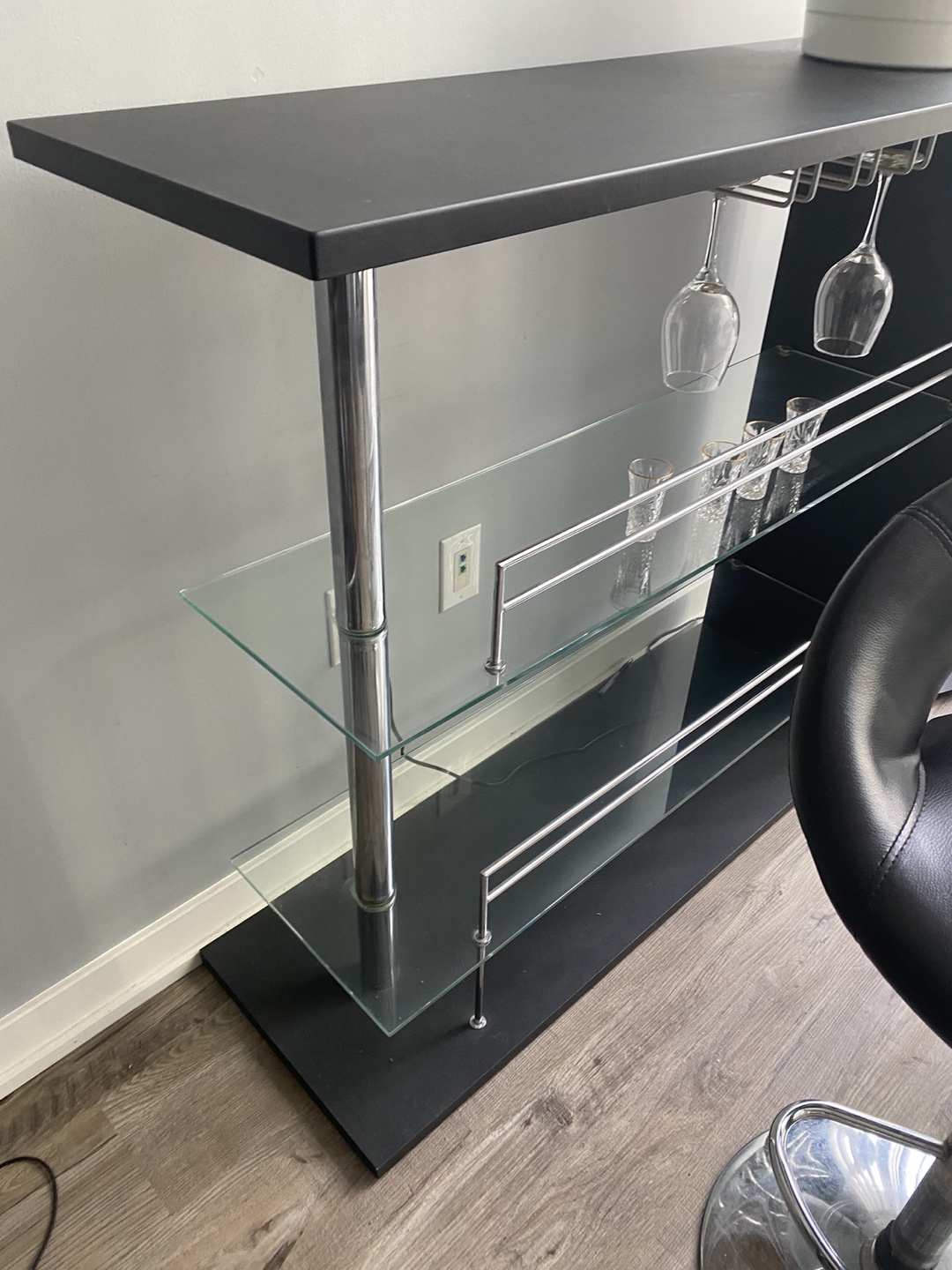 Modern Home Bar with Two Stools - photo 4