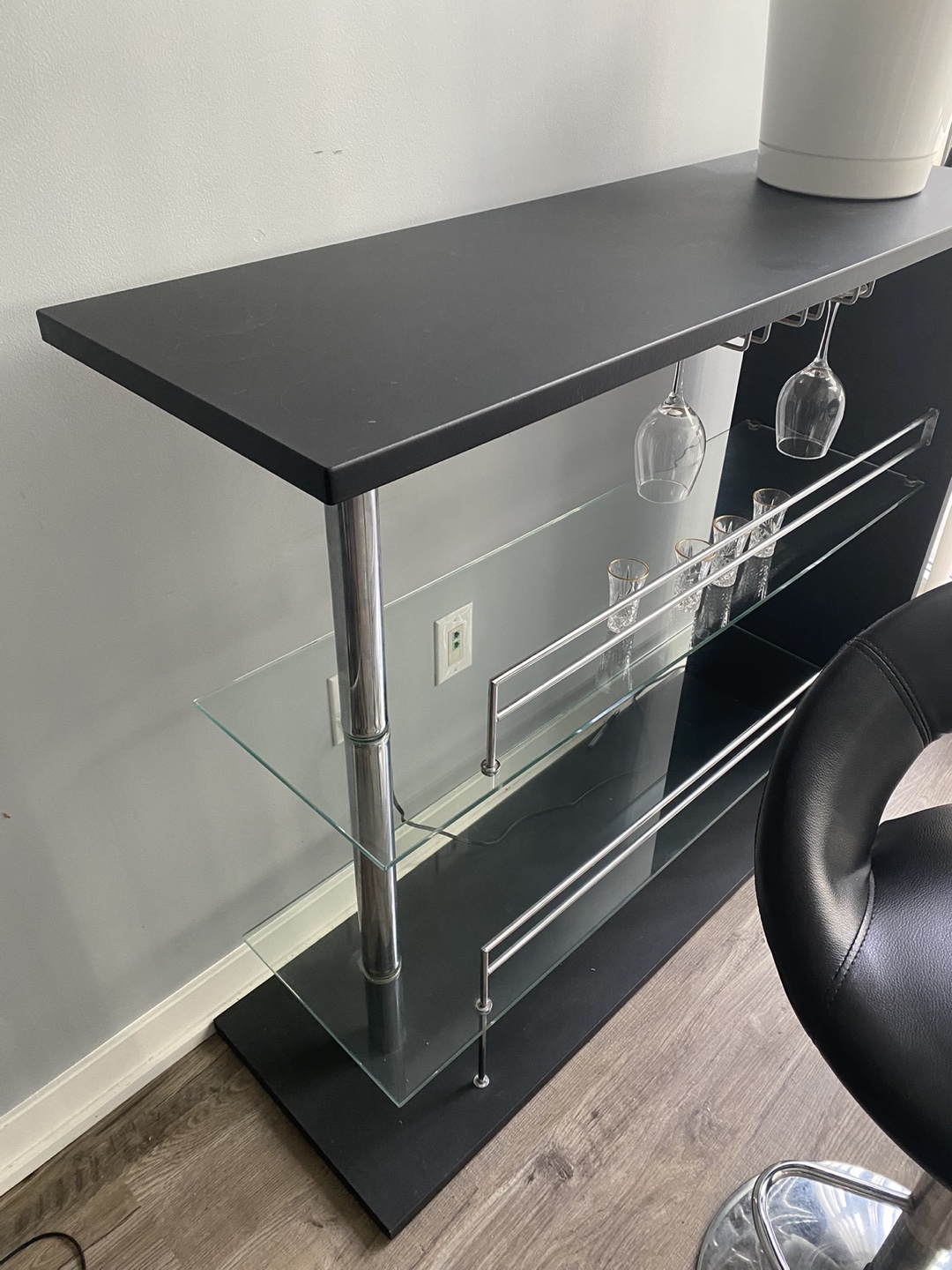 Modern Home Bar with Two Stools - photo 2