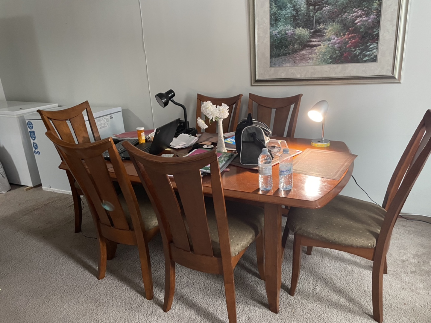 Wooden Dining Table Set with Six Chairs - photo 2