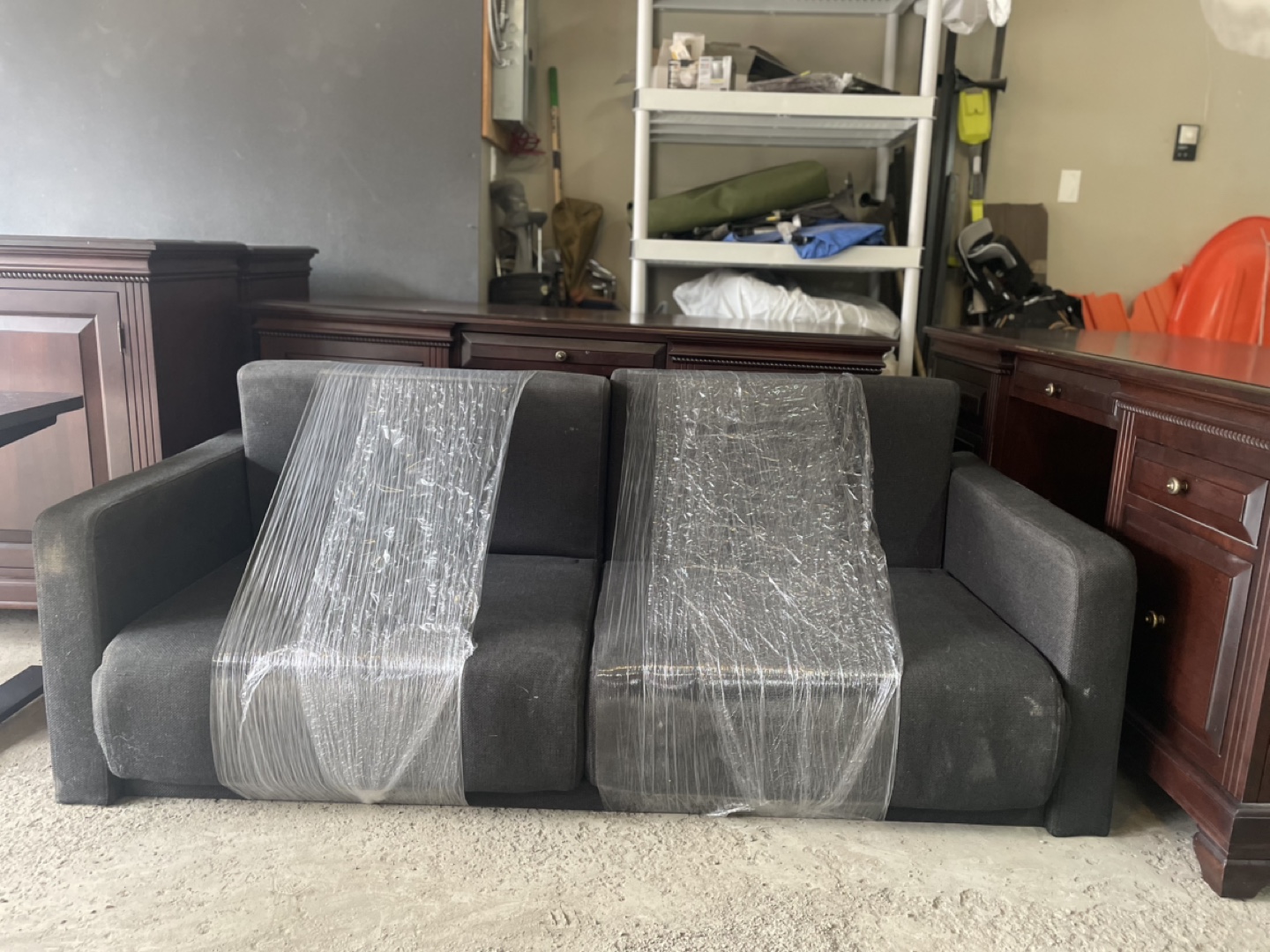 Dark Grey Two-seater Sofa bed