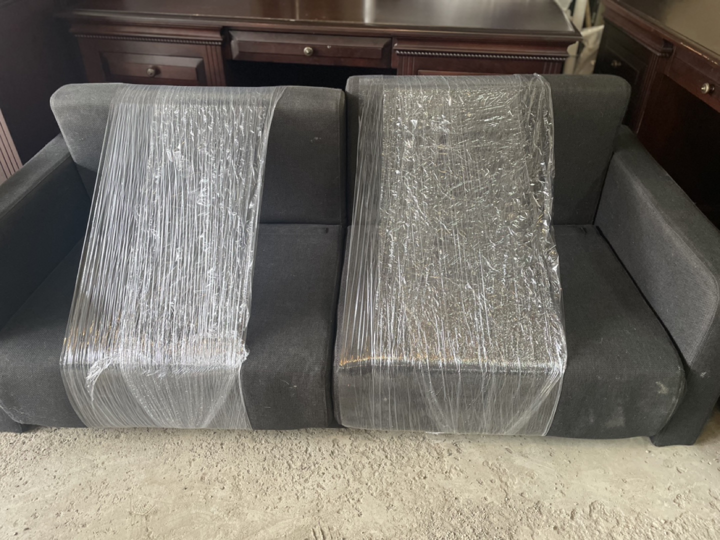 Dark Grey Two-seater Sofa bed - photo 2