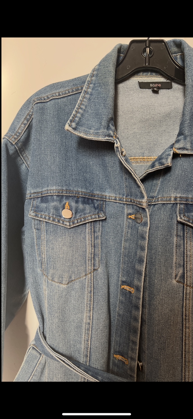 Belted Denim Jacket - photo 2