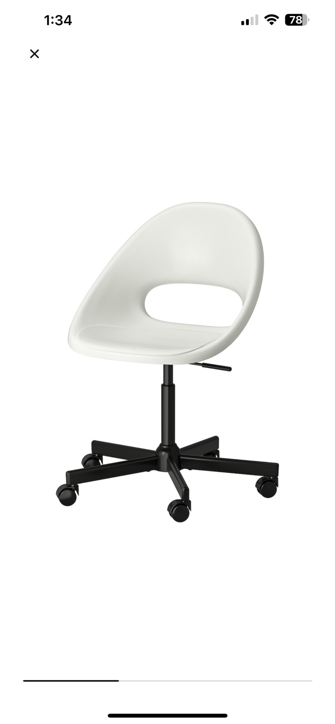 IKEA LOBERGET Swivel Chair - White