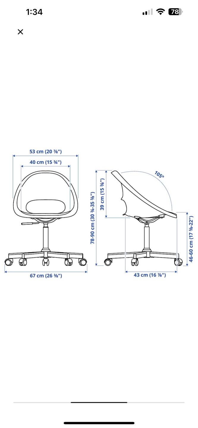 IKEA LOBERGET Swivel Chair - White - photo 2