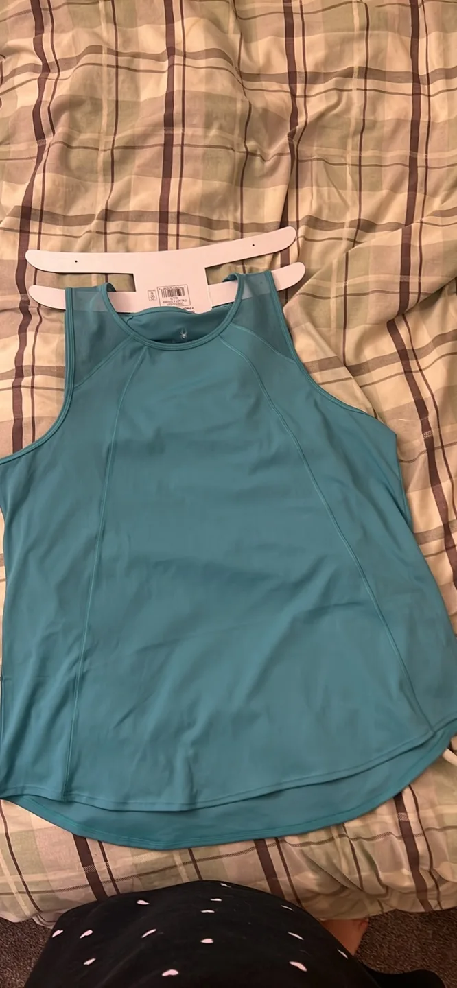Women's Teal Athletic Tank Top image indicator(2)