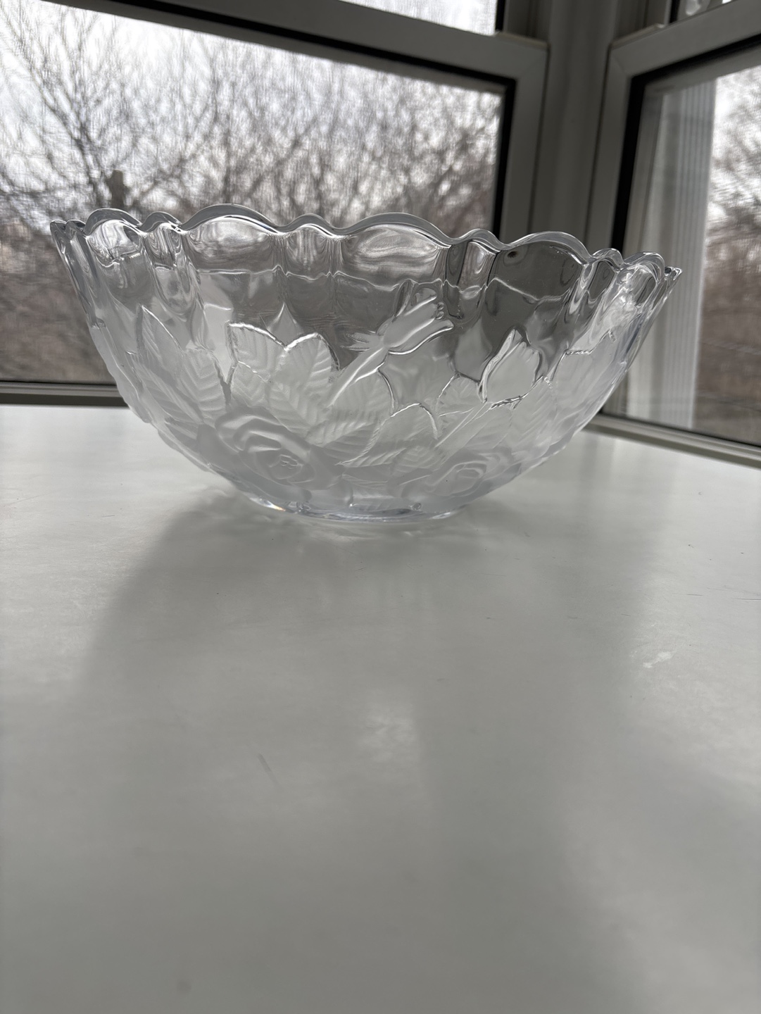 Mikasa Large Crystal Rose Bowl