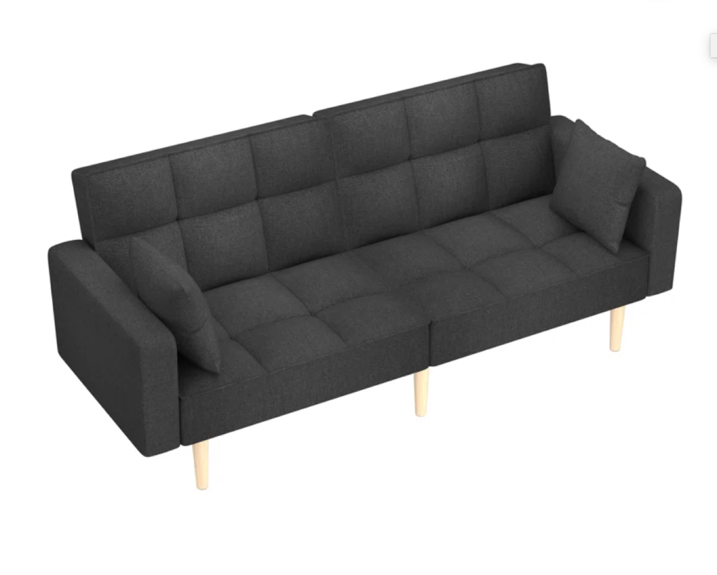 Mackenlie 78'' Wide Tufted Back Convertible Sofa